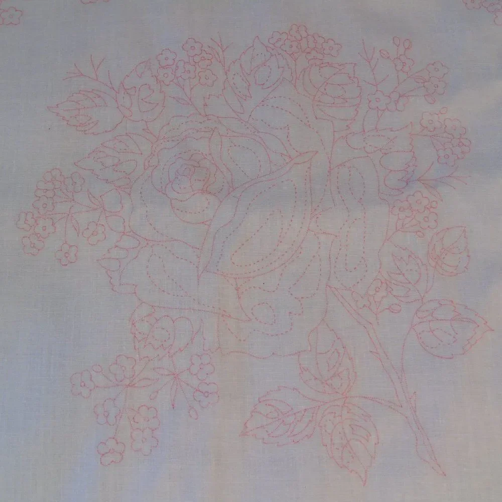 Vintage Paint Embroidery Quilt Block